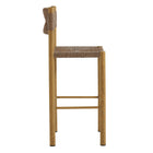 Modway Parkland Outdoor Patio Rattan and Aluminum Bar Stools - Natural - Set of 2-7