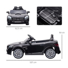 Aosom 12V Mercedes SLC 300 Kids Electric Ride-on Car with Remote Control - Black-You can connect a device with the USB port 