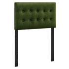 Modway Emily Stain-Resistant Performance Velvet Twin Size Headboard - Moss Green-Stain-Resistant Performance Velvet
