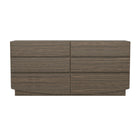 Manhattan Comfort Ardea 72" Contemporary 6-Drawer Double Dresser - Walnut-Wood Grain Laminate Finish: Warm, natural wood look with a durable, easy-to-clean surface