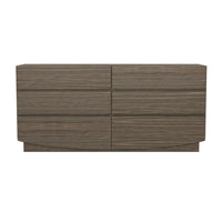 Manhattan Comfort Ardea 72" Contemporary 6-Drawer Double Dresser - Walnut-Wood Grain Laminate Finish: Warm, natural wood look with a durable, easy-to-clean surface
