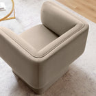 Modway Tate Performance Velvet Accent Chair - Taupe-Detailed Stitching