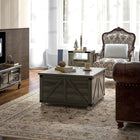 HOMCOM Coffee Table with Flip Top Hidden Storage - Distressed Grey-Assembly required