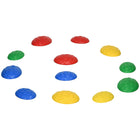 Outsunny Stepping Stones with Anti-slip Mat - Multicoloured - Set of 12-12-piece set, including 6 large and 6 small sizes 