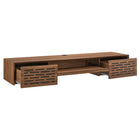 Modway Merit 60" Wall Mount Wood Office Desk - Walnut-Pull-Out Keyboard Tray