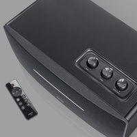Edifier D12 Integrated Bluetooth Desktop Stereo Speaker - Black-A quality wooden enclosure reduces acoustic resonance, compliments any room's décor