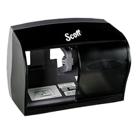 Scott Coreless Standard Roll Toilet Paper Dispenser - 2 Roll Capacity - Black-1 Scott Coreless Standard Roll Toilet Paper Dispenser/Case