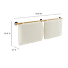 Modway Anela Wall-Mounted Chenille Upholstered Full Headboard - Cream Natural-Chenille Upholstery
