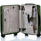 Champs Luxe 3-Piece Luggage Set - Green-Telescopic Handle
