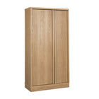 Sauder Merton Hall Large Storage Cabinet - Harmony Ash-Multi-room storage: This functional cabinet can meet your storage needs in a variety of rooms – living room, kitchen/pantry, or office