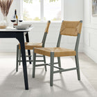 Modway Bodie Wood Dining Chair - Light Grey/Natural-No Assembly Required