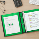 Staples Better Binder - 1" - Green-D-rings close tightly to allow pages to turn easily