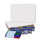 Flipside Magnetic Dry Erase Boards with Coloured Pens & Erasers - 9" x 12" - 12 Pack-Magnetic boards are perfect for the household, school, or workplace!