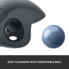 Logitech Ergo M575 Wireless Optical Trackball Mouse - Black-Convenient controls: Moving between documents or browsing your favorite websites is a breeze with the ergonomic mouse's large, easy-reach back and forward buttons and the precision scroll wheel