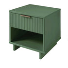 Manhattan Comfort Granville 18.11" Modern 1-Drawer Nightstand - Sage Green-Perfect for Bedside Storage, Lamps or Display Items