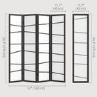 HOMCOM 4 Panel Freestanding Room Divider - White-With nine metal hinges, the folding design allows for easy setup and provides a space-saving storage solution 
