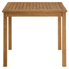 Modway Vienna 34" Square Outdoor Patio Teak Wood Dining Table - Natural-Seats 4 People