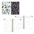 Blueline 13 Months Weekly/Monthly Academic Planner - July to July - 8" H x 5" W - Blossom Design - Bilingual-13 Months, July to July