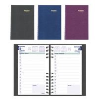Blueline 2027 CoilPro Daily Planner with Hard Cover - 8" x 5" - Assorted Colours - Bilingual-12-Month: January 2027 to December 2027