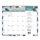 Blueline 2027 Tiles Monthly Wall Calendar - 15" x 12" - Bilingual-Twin-wire binding with eyelet hanger construction