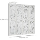 HOMCOM 4-Panel Freestanding Room Divider for Indoor Bedroom Office - White-Nine metal hinges to extend and bend for a custom position
