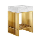 Modway Gridiron 24" Bathroom Vanity - White/Gold-Modern Bathroom Vanity