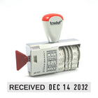Trodat 1117 Phrase Dater Stamp - 4 mm - English-Business phrases include: Answered, Cancelled, Billed, Delivered, Entered, Paid, Received, Shipped, Completed, Void, Filed and Approved