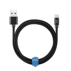 Blu Element Braided Charge/Sync Lightning USB 4ft Black (B4MFIBK)-Extra durable, braided design resistant to wear and tear