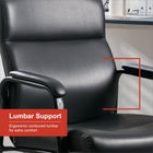 Staples Bonded Leather Guest Chair - Black-For use on carpeted and soft surfaces