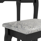 HOMCOM Vanity Desk with Stool - 31.5" L x 15.7" W x 55.1" H - Black-Drawers with handle for easy pulling out 
