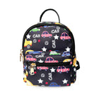 Nicci Kids Backpack with Car Print - Black-Adjustable backpack straps 