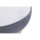 Manhattan Comfort Anderson Modern 28.15" Coffee Table and 18.43" End Table - Grey - Set of 2-Coffee Tabletop Diameter Measures 28.15 inches. End Tabletop Diameter Measures 18.43 inches