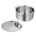 Tramontina Utsava Tri-Ply Clad Stainless Steel Covered Tope Patila-Perfect Size: With a 2.4 Qt capacity, it serves 2-3 people, making it ideal for small family meals and side dishes