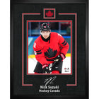 Frameworth Nick Suzuki Replica Signature Hockey Canada 2026 - Framed Print - 16" x 20"-Officially licensed Hockey Canada collectible featuring Nick Suzuki replica signature on a premium 2026 action photo. 16 by 20 inch premium framed display