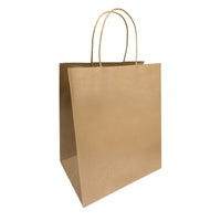Reliabag Paper Bags - Twist Handles - 10" W x 7" D x 12" H - Kraft - 100 Pack-Made by the premium kraft paper with the re-enforced flat bottom
