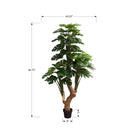 Monarch Specialties 83" Artificial Indoor Monstera Tree - Black Pot-No maintenance, watering, or special lighting conditions needed for a hassle-free decorative accent
