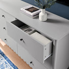 Modway Emmeline Scalloped 6-Drawer Dresser - Light Grey-5