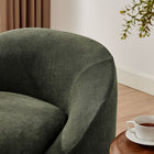 Modway Sadie Slipcovered Linen-Blend Round Accent Chair - Sage-Spring Support