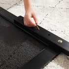 Modway Sirocco Rattan and Wood Full Platform Bed - Black-LVL Wood Slat Support