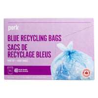 Perk Recycling Bags - 77L - Blue - 40 Pack-Keep your recycling organised with this 40-pack of blue recycling bags from Perk
