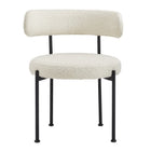 Modway Albie Boucle Fabric Dining Chairs - Ivory Black - 2 Pack-10