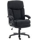HOMCOM Big and Tall Executive Chair for Home - 450 lbs Capacity - Black-Accommodating up to 440 lb. (200 kg), it's suitable for big and tall users