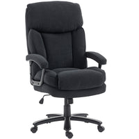 HOMCOM Big and Tall Executive Chair for Home - 450 lbs Capacity - Black-Accommodating up to 440 lb. (200 kg), it's suitable for big and tall users