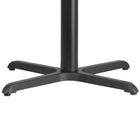 Flash Furniture 30'' x 30'' Cast Iron Restaurant Table X-Base with 3'' Dia. Table Height Column, Black-Top Plate Pre-Welded to Column