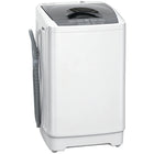 HOMCOM 1.3 cu ft Portable Full Automatic Washing Machine - White-Features a compact design, suitable for apartments, RVs, and dorms