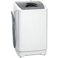 HOMCOM 1.3 cu ft Portable Full Automatic Washing Machine - White-Features a compact design, suitable for apartments, RVs, and dorms