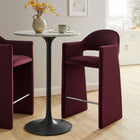 Modway Talia 41" Performance Velvet Bar Stool - Mulberry-Bentwood Frame