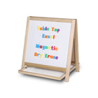 Crestline Magnetic Table Top Easel White Dry Erase/Black Chalkboard - 19.5" H x 18" W-Large center tray provides useful storage space.