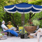 Outsunny Vented Market Patio Umbrella with UPF 30+ - 9' - Blue-UPF 30+ protection to keep you cool and comfortable