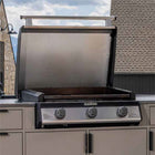 Blackstone 28" 3-Burner Drop-In Griddle with Hood and Propane-Ready Configuration-Front access Rear Grease Management: Easily scrape grease and other debris through the rear grease and use the front grease tray to conveniently dispose of grease